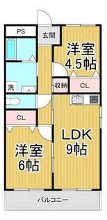 タカソウハイツ河原【2階】の間取り