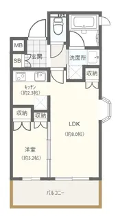 ダイナシティ新中野【4階】の間取り