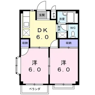 アーバン スナガ S【2階】の間取り