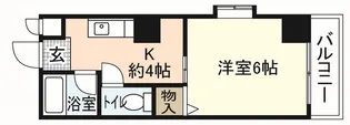 今田ビル楠木【4階】の間取り