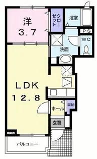 プリムローズガーデン【1階】の間取り
