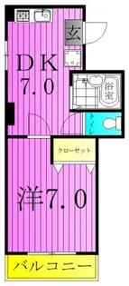 第1アサヒハイツ【3階】の間取り