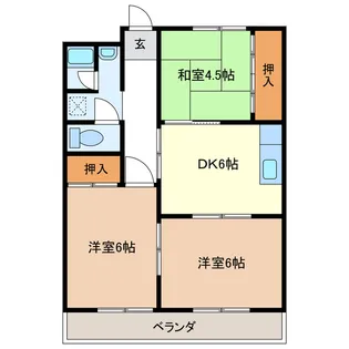 第三コーポ1000【2階】の間取り