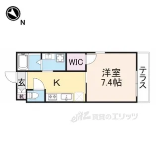 K’sResidence生駒【1階】の間取り