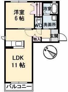 コモドザビエル【2階】の間取り