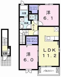アルストロメリアII【2階】の間取り