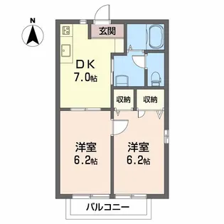 グレイス重信【2階】の間取り
