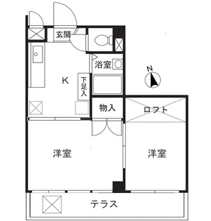 フローリエ細山I【1階】の間取り