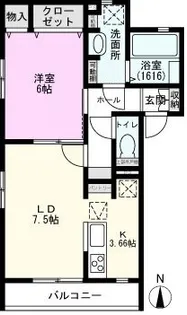 ParclairII【1階】の間取り