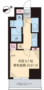 K-CREST【9階】の間取り