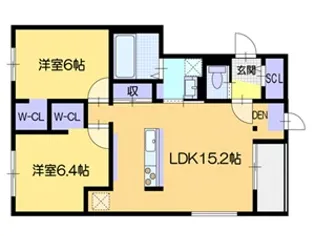 仮)バステト・ノワール・ネコフィーノ【1階】の間取り