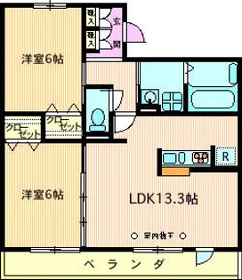 リリー諏訪【2階】の間取り