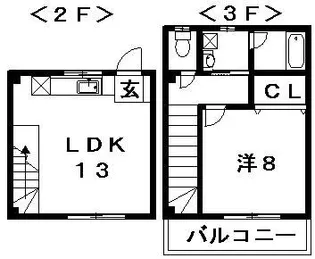 クレスト新浜 C【2階】の間取り