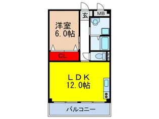 第1マンション寺直の間取り