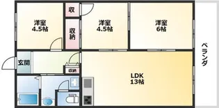 グランレナジア姫路【2階】の間取り