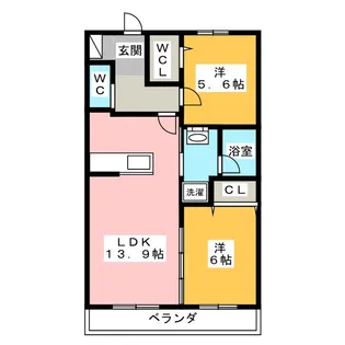 エストレーモ・ヴィヴレ【2階】の間取り