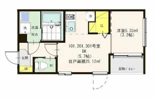 ハーモニーテラス蓮根III【1階】の間取り