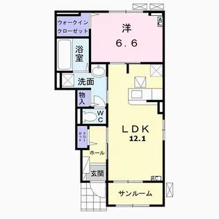 グランテージII【1階】の間取り