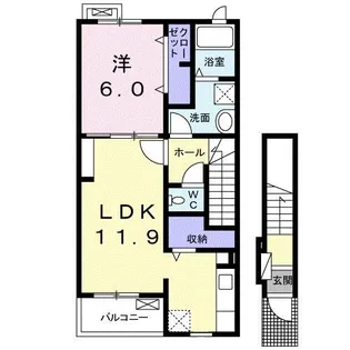 サニー鎗町VII【2階】の間取り