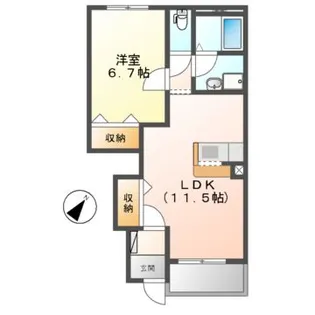 エクセルハイツ【1階】の間取り