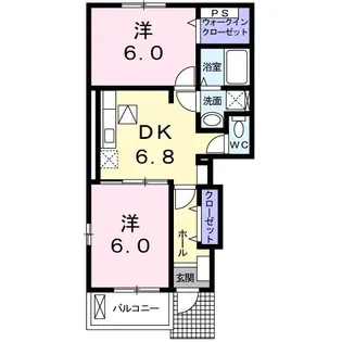 アイリスB【1階】の間取り