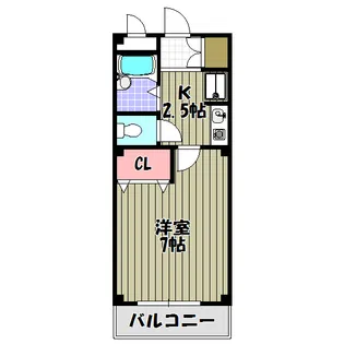 クレアール西川【1階】の間取り