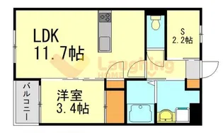 ベルオロール大善寺【2階】の間取り