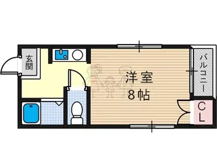 リバティ長居【4階】の間取り