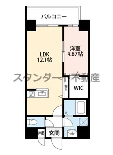 パーフェクトライフ真法院【6階】の間取り