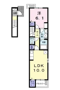 愛知県名古屋市緑区鳴海町字三高根【アパート】の間取り
