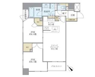 東京都中央区新川2【マンション】の間取り