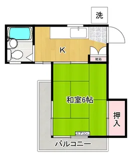 エメラルドハイツ【1階】の間取り