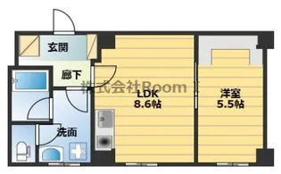 レガーレ谷町【7階】の間取り