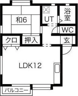 カームハイツII【1階】の間取り