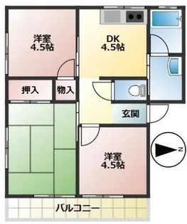 T2ハイツ【2階】の間取り