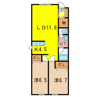 チューリップEAST5・5【1階】の間取り