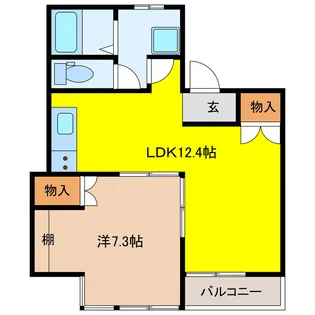 岐阜県岐阜市若宮町2【マンション】の間取り