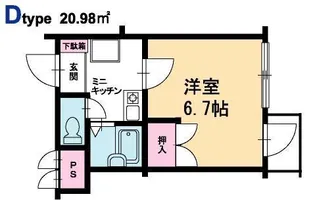 ヒューマンスクエア盛岡南【2階】の間取り