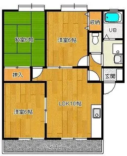 シャンブル ルミネ【2階】の間取り