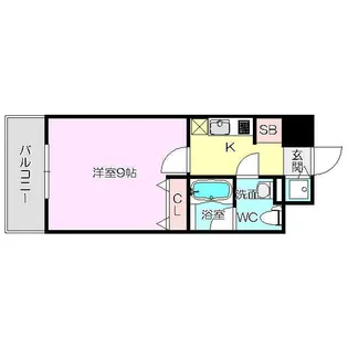 プラウドフラット新大阪【11階】の間取り