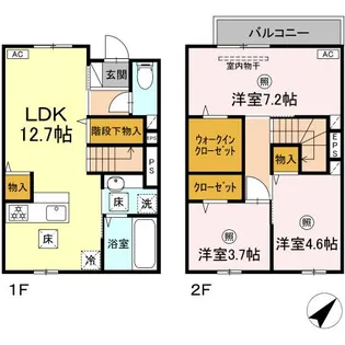 広島県安芸郡海田町蟹原1【一戸建】の間取り