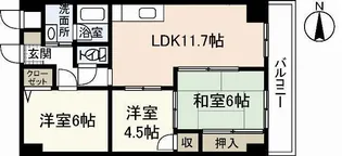 シャルマン財官II【2階】の間取り