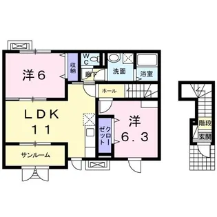 ノース ヴィレッジ【2階】の間取り
