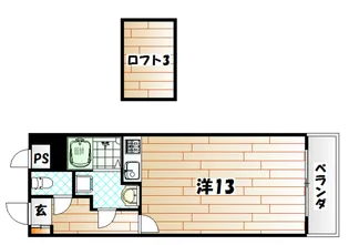 1Rの間取り画像