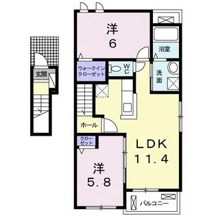 サンファミリーB【2階】の間取り