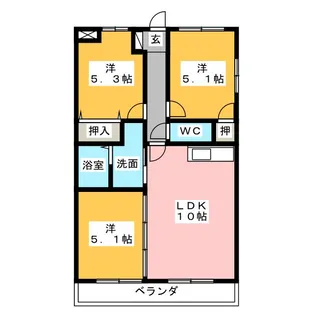 ホーテンシアN【1階】の間取り