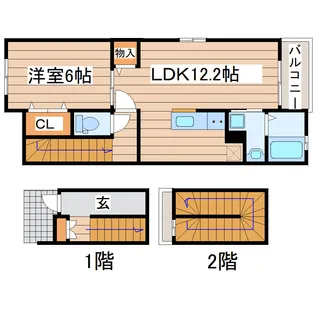アルカンジュII【3階】の間取り