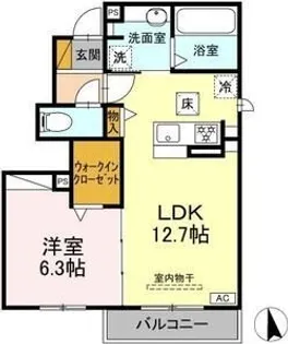 Le Lien Akane North【1階】の間取り