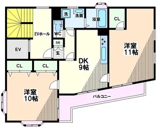 東京都立川市錦町1【マンション】の間取り