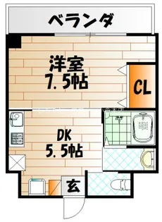 第61川崎ビル【6階】の間取り